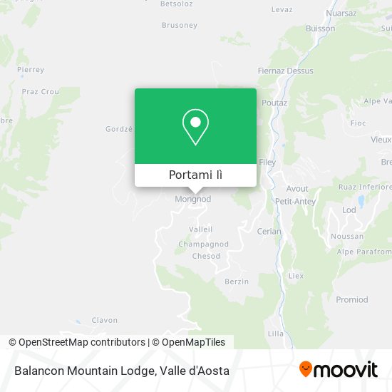 Mappa Balancon Mountain Lodge