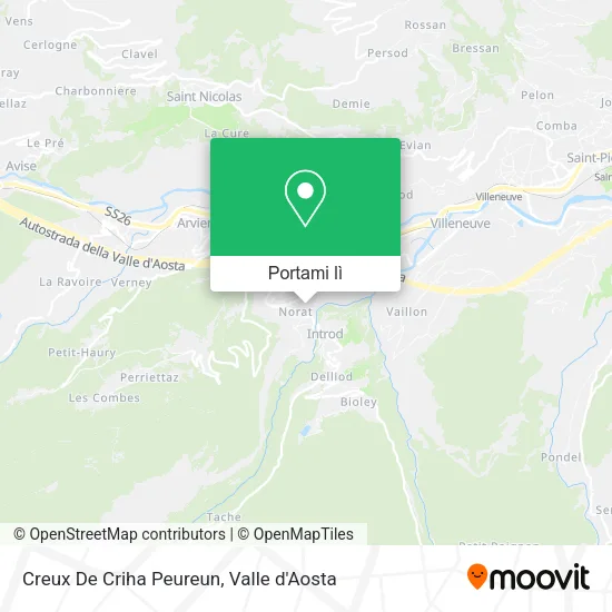 Mappa Creux De Criha Peureun