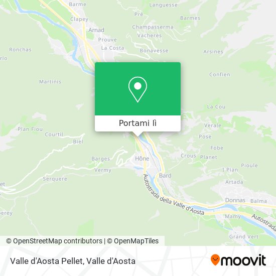 Mappa Valle d'Aosta Pellet