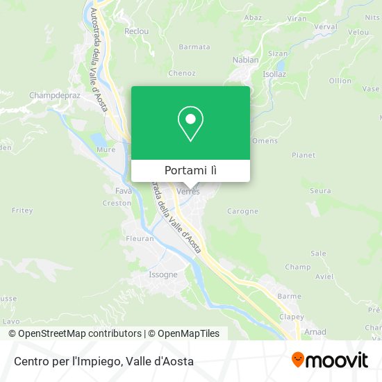 Mappa Centro per l'Impiego
