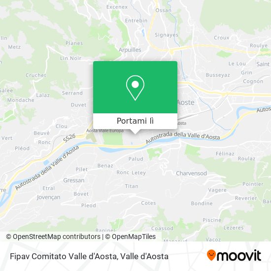 Mappa Fipav Comitato Valle d'Aosta