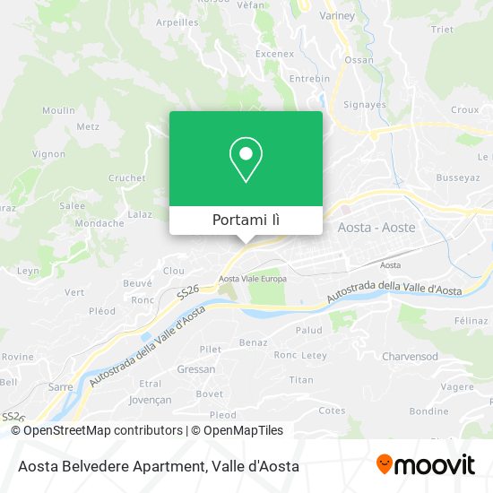 Mappa Aosta Belvedere Apartment