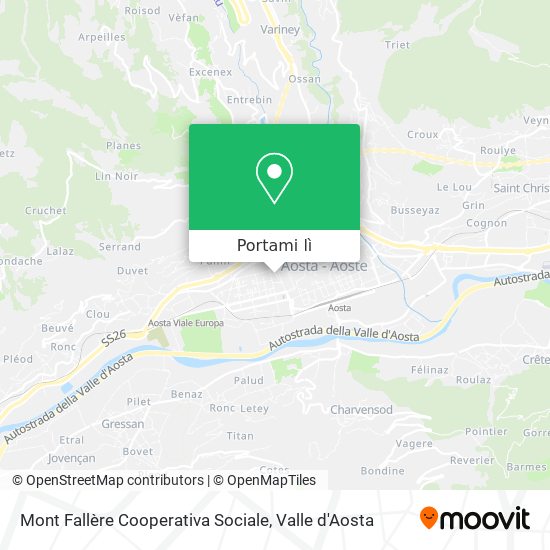 Mappa Mont Fallère Cooperativa Sociale