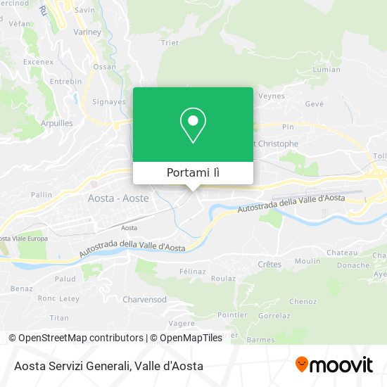 Mappa Aosta Servizi Generali