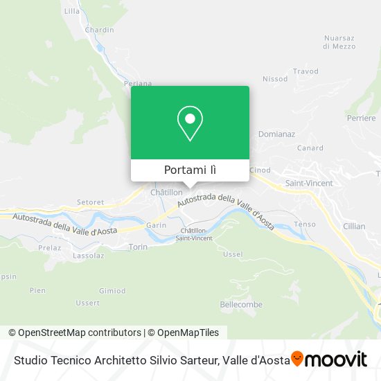 Mappa Studio Tecnico Architetto Silvio Sarteur