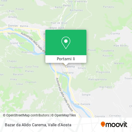 Mappa Bazar da Alido Carema
