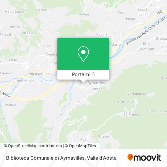 Mappa Biblioteca Comunale di Aymavilles