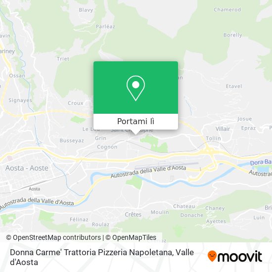 Mappa Donna Carme' Trattoria Pizzeria Napoletana