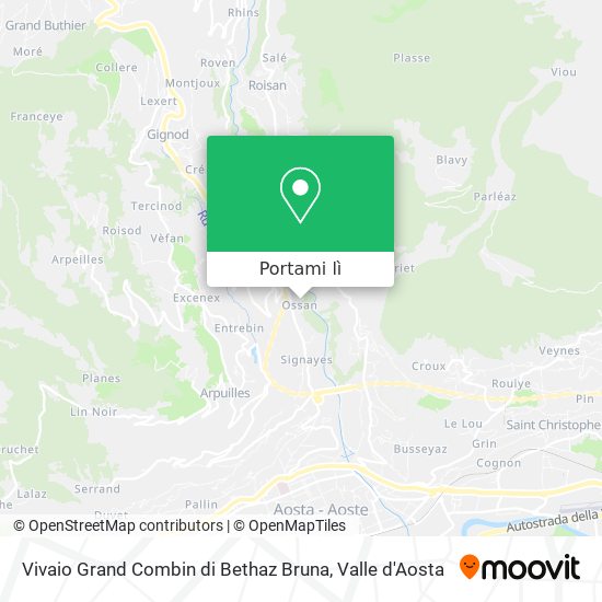 Mappa Vivaio Grand Combin di Bethaz Bruna