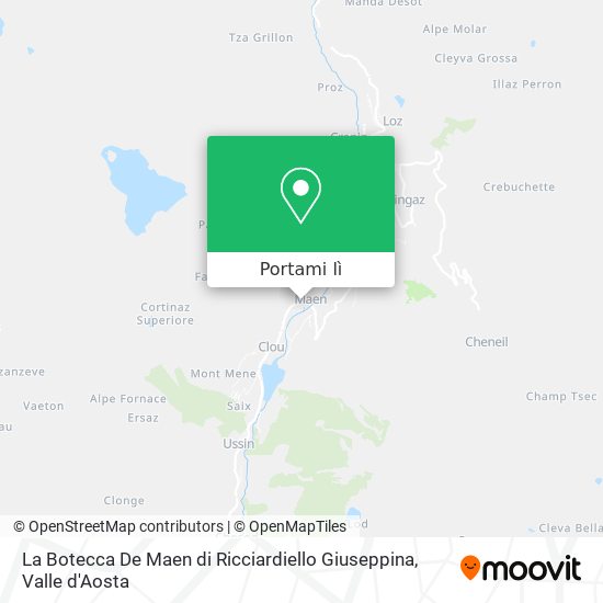 Mappa La Botecca De Maen di Ricciardiello Giuseppina