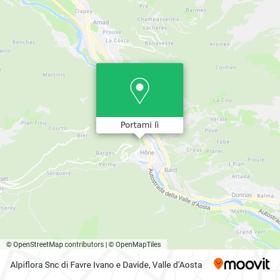 Mappa Alpiflora Snc di Favre Ivano e Davide