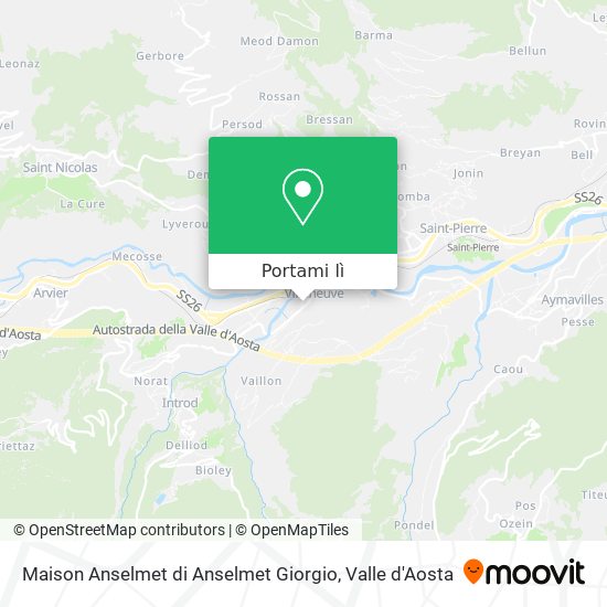 Mappa Maison Anselmet di Anselmet Giorgio