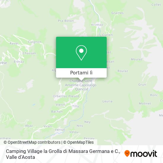 Mappa Camping Village la Grolla di Massara Germana e C.