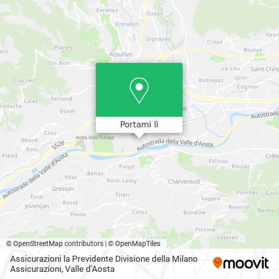Mappa Assicurazioni la Previdente Divisione della Milano Assicurazioni