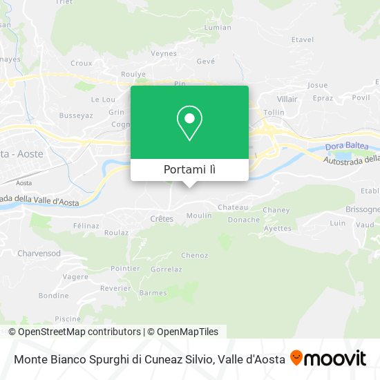 Mappa Monte Bianco Spurghi di Cuneaz Silvio