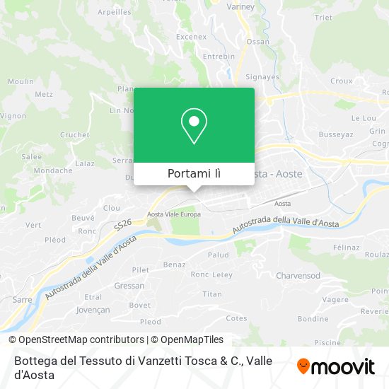 Mappa Bottega del Tessuto di Vanzetti Tosca & C.