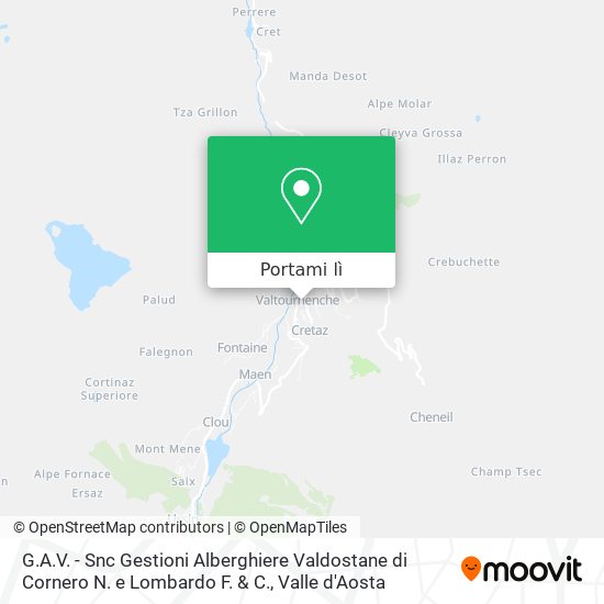 Mappa G.A.V. - Snc Gestioni Alberghiere Valdostane di Cornero N. e Lombardo F. & C.