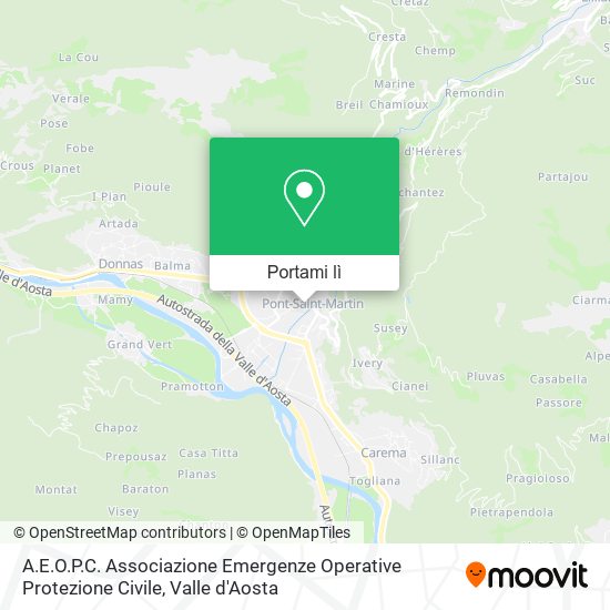 Mappa A.E.O.P.C. Associazione Emergenze Operative Protezione Civile