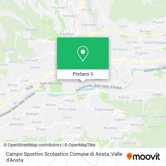 Mappa Campo Sportivo Scolastico Comune di Aosta