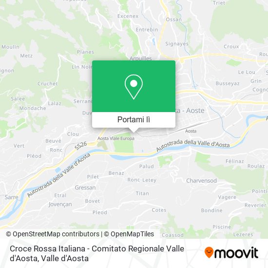 Mappa Croce Rossa Italiana - Comitato Regionale Valle d'Aosta