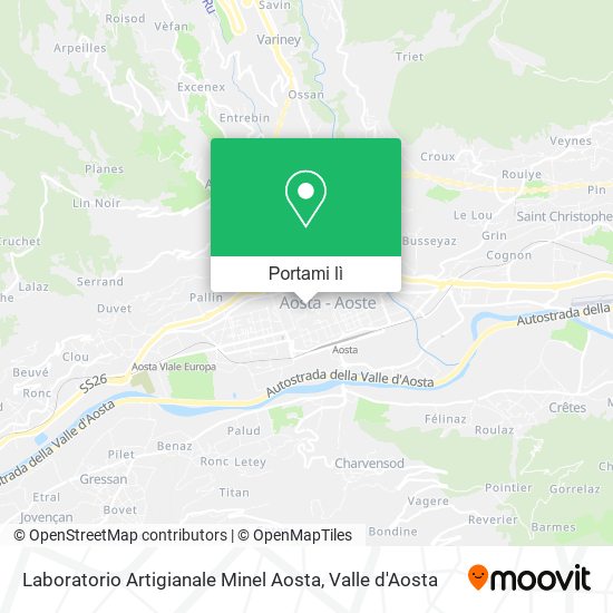 Mappa Laboratorio Artigianale Minel Aosta