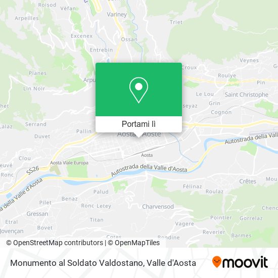 Mappa Monumento al Soldato Valdostano