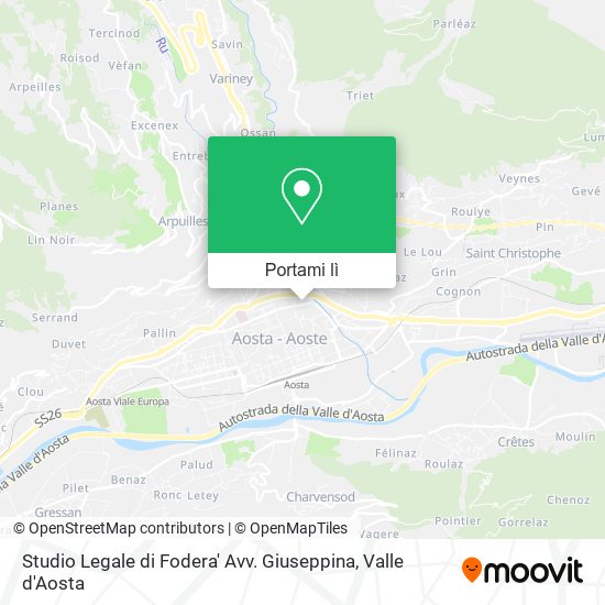 Mappa Studio Legale di Fodera' Avv. Giuseppina