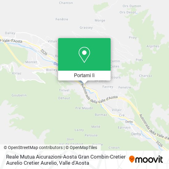 Mappa Reale Mutua Aicurazioni-Aosta Gran Combin-Cretier Aurelio Cretier Aurelio