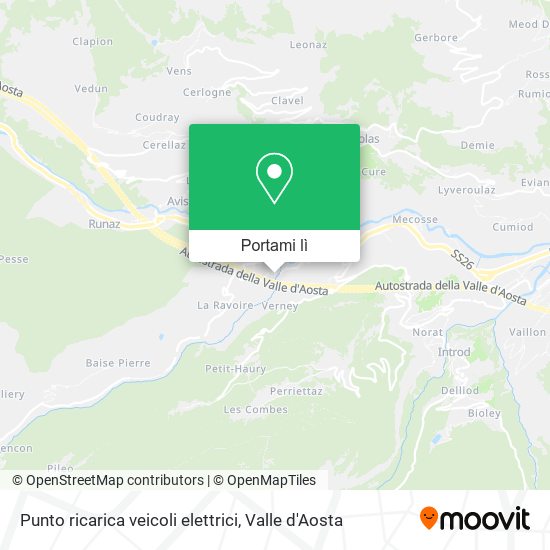 Mappa Punto ricarica veicoli elettrici