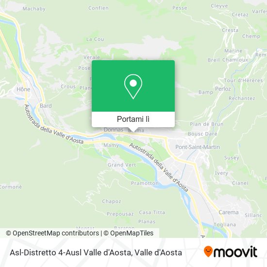 Mappa Asl-Distretto 4-Ausl Valle d'Aosta