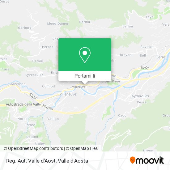 Mappa Reg. Aut. Valle d'Aost