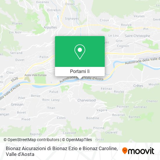 Mappa Bionaz Aicurazioni di Bionaz Ezio e Bionaz Caroline