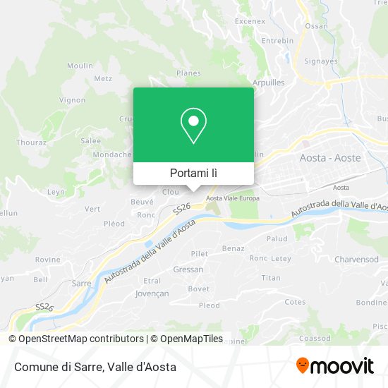 Mappa Comune di Sarre