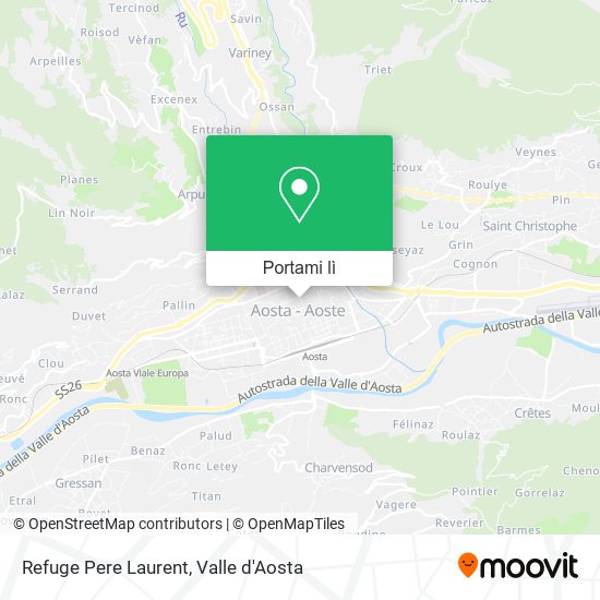 Mappa Refuge Pere Laurent