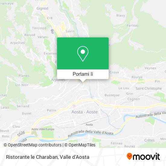 Mappa Ristorante le Charaban