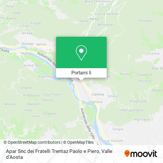 Mappa Apar Snc dei Fratelli Trentaz Paolo e Piero