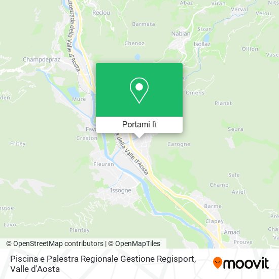 Mappa Piscina e Palestra Regionale Gestione Regisport
