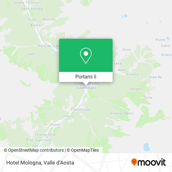 Mappa Hotel Mologna