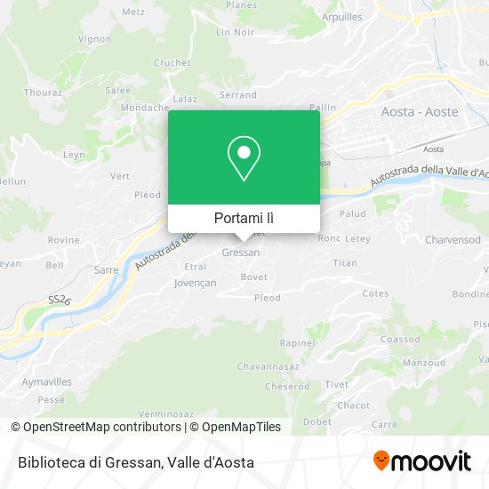 Mappa Biblioteca di Gressan