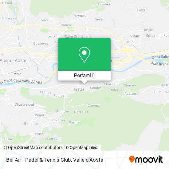 Mappa Bel Air - Padel & Tennis Club