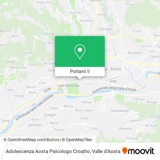Mappa Adolescenza Aosta Psicologo Croatto