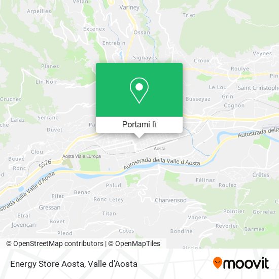 Mappa Energy Store Aosta