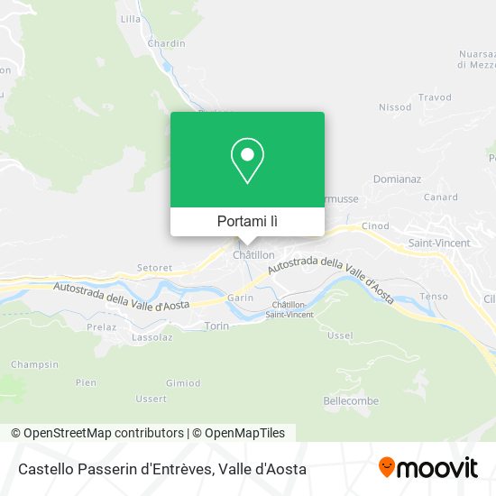 Mappa Castello Passerin d'Entrèves