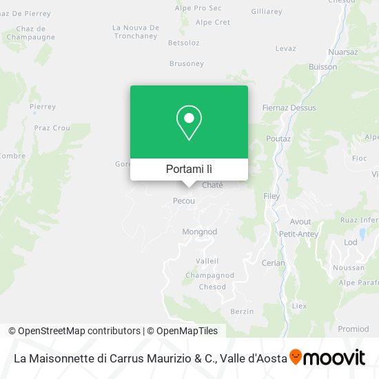 Mappa La Maisonnette di Carrus Maurizio & C.