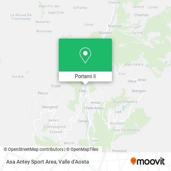 Mappa Asa Antey Sport Area