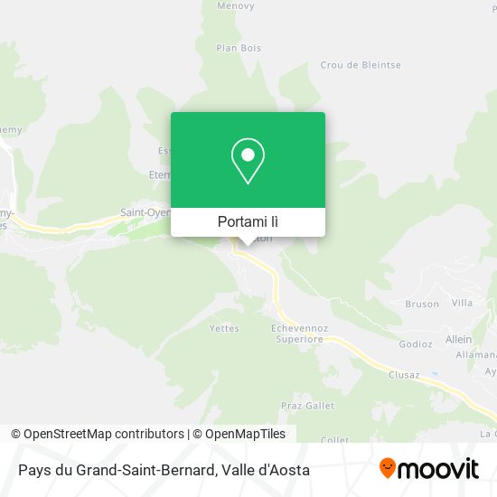 Mappa Pays du Grand-Saint-Bernard