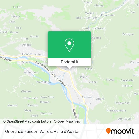 Mappa Onoranze Funebri Vairos