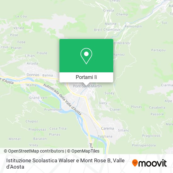 Mappa Istituzione Scolastica Walser e Mont Rose B