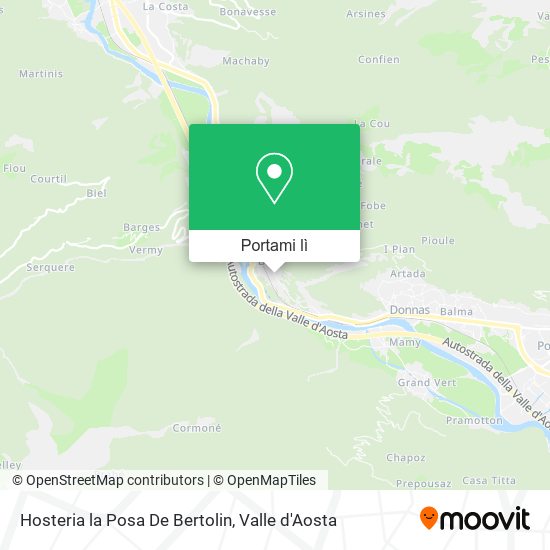 Mappa Hosteria la Posa De Bertolin