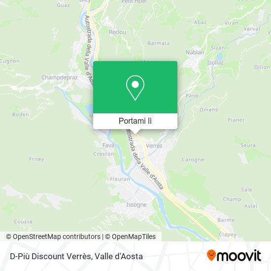 Mappa D-Più Discount Verrès